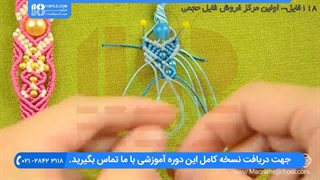 آموزش بافت دستبند بسیار زیبا با نخ قیطونی و مروارید