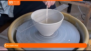 آموزش سفالگری با چرخ _ جلوگیری از ترک خوردن سفال هنگام کار با ابزار