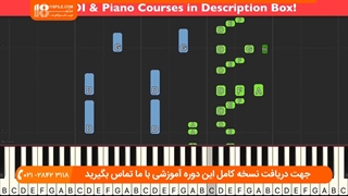 تمرین نواختن کامل آهنگ _  نت های دست چپ پیانو