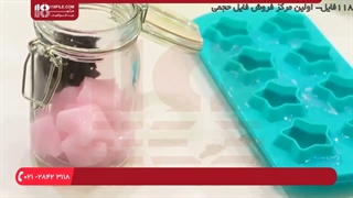 ساخت صابون _ ساخت صابون ژله ای صورتی رنگارنگ