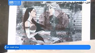 آموزش نقاشی روی شیشه | په ښیښه کې رنګول - طراحی زوج روی طلق