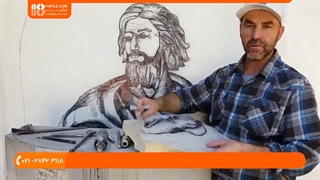 آموزش سنگ تراشی - لیتوګرافی | نحوه ی انتقال الگو روی سنگ