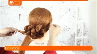 آموزش شینیون مو در قسمت پایین سر