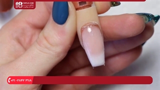 آموزش کاشت ناخن هلویی با قلمو