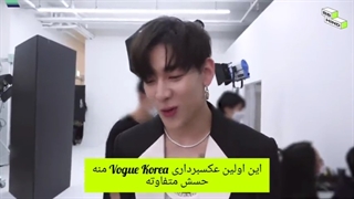 پشت صحنه عکسبرداری بم بم برای Vogue Korea + زیرنویس فارسی چسبیده