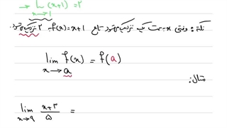 تعیین حد تابع با استفاده از ضابطه
