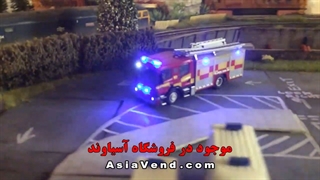 شهر مینیاتوری و کامیون آتشنشانی ماکت