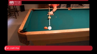 آموزش چگونه هدفگیری برش شات ریلی در بازی بیلیارد