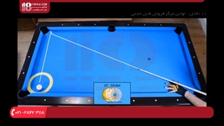 تمرین کنترل موقعیت و مسیرتوپ و چوب در بازی بیلیارد