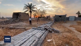 آسیب‌های زلزله به یک روستا و امامزاده در گناوه