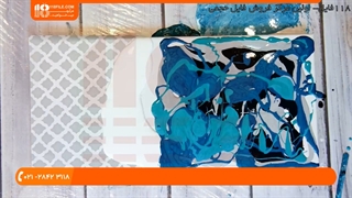 آموزش نقاشی با رزین اپوکسی // نقاشی آبستره بر روی کاشی