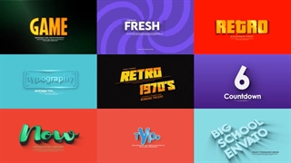 تایپوگرافی های 3 بعدی آماده افترافکت