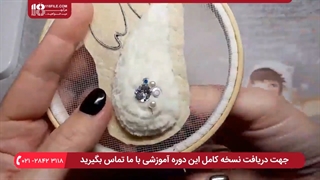 آموزش جواهردوزی // دوخت گل سینه طرح موش