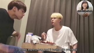 دوبله طنز بی تی اس ، لایو ایت جین به همراه جونگکوک _ vlive Eat Jin and Jungkook