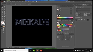 آموزش ایلاستریتور-طراحی متن زیبا با افکت transform