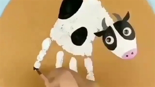 کاردستی گاو با آبرنگ -کاردستی سرا