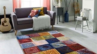 نمای دکوراسیون انواع فرش چهل تکه