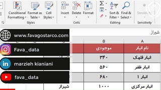 توضیحات سلول اکسل