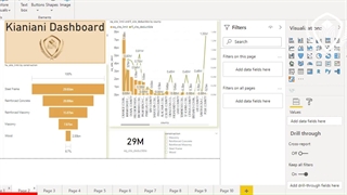 دکمه در power bi