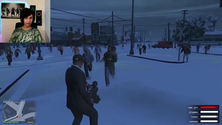 مود زامبی در gta v با poorya negan gamer:::طنز