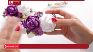 آموزش ساخت گل رز با روبان برای گیره سر
