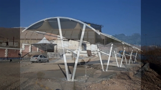 سایبان توقفگاه خودرو-09380039391-زیباترین سایبان پارکینگ فرودگاه-سقف چادری پارکینگ کارخانه