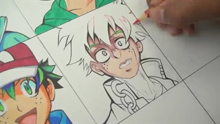 Drawing Midoriya Izuku in different anime styles