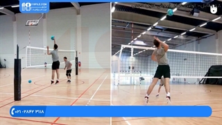 آموزش والیبال کودکان - گرم کردن سه نفره برای ضربات حمله