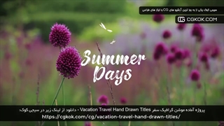 پروژه آماده موشن گرافیک سفر Vacation Travel Hand Drawn Titles