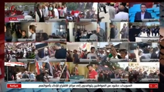 موفدة الإخباریة من دمر البلد سلمى عودة ونقل اجواء سیر العملیة الانتخابیة