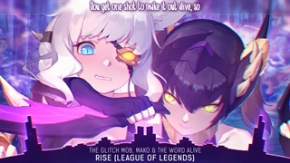 (Nightcore → RISE (League of Legends - Lyrics