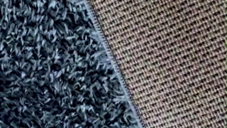 ویدئو نمای نزدیک فرش شگی پرزبلند سرمه ای