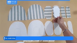 آموزش دوخت سیسمونی نوزاد - آموزش دوخت کفش چسبی نوزاد