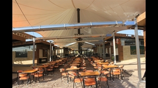 حقانی 09380039391-زیباترین سایبان خیمه ای رستوران-سقف خیمه ای کافی شاپ