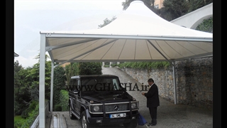 زیباترین سایبان خیمه ای ماشین-پوشش سقف پارکینگ اتومبیل-سایبان پارکینگ کارخانه-حقانی 09380039391