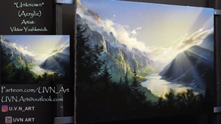 منظره کوهستان در هوای آفتابی