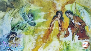 تابلو فرش مینیاتوری فرشتگان - دیجی دکوری