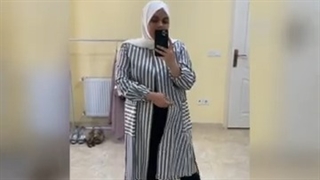 مانتو جلو باز راه راه سایز بزرگ مدل 28006