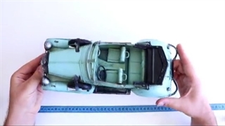 ماشین فلزی دست ساز آبی آسمانی جهت دکور منزل