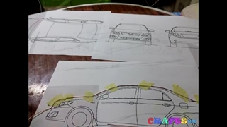 ساخت ماکت ماشین فلزی دکوری تویوتا کرولا