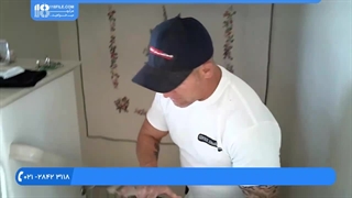 آموزش رنگ آمیزی ساختمان | آموزش رنگ آمیزی دیوار| رنگ کردن نرده های راه پله با قلم مو