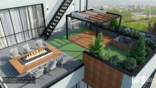 طراحی نما و روف گاردن ویلا در نوشهر