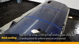 مقایسه سنباده زنی با دست و دستگاه اوربیتال بر روی رنگ خودرو