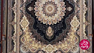 فرش ۱۲۰۰ شانه زمینه ذغالی