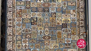 فرش ۱۲۰۰ شانه زمینه آبی