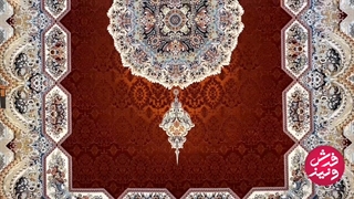 فرش ۱۲۰۰شانه زمینه قرمز