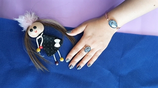 سرویس نیم ست مسی دستبند و انگشتر مدل ترمه