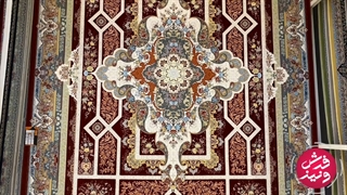 فرش ۱۲۰۰شانه ماشینی زمینه قرمز