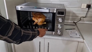 اون توستر روگن مدل RU - 2510 ظرفیت ۵۰ لیتر واقعی جوجه گردان با متور قویی شیشه پیرکس و مقاوم