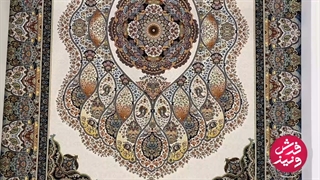 فرش ۱۲۰۰شانه ماشینی زمینه کرم